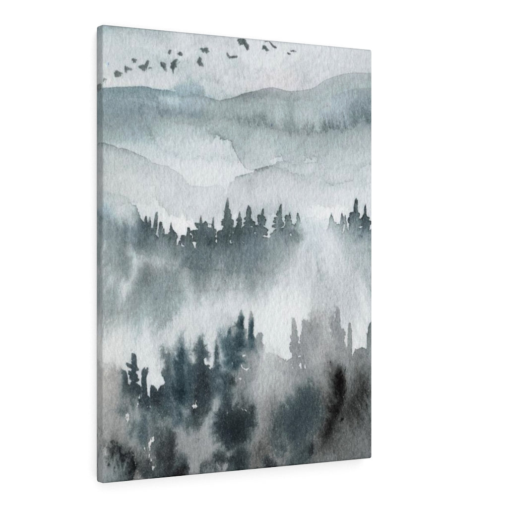 Nature Wall Canvas Art | Gray Woodlands