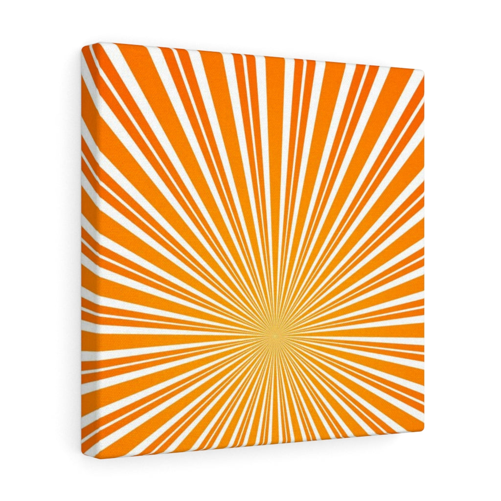 RETRO WALL CANVAS ART | Yellow Orange White