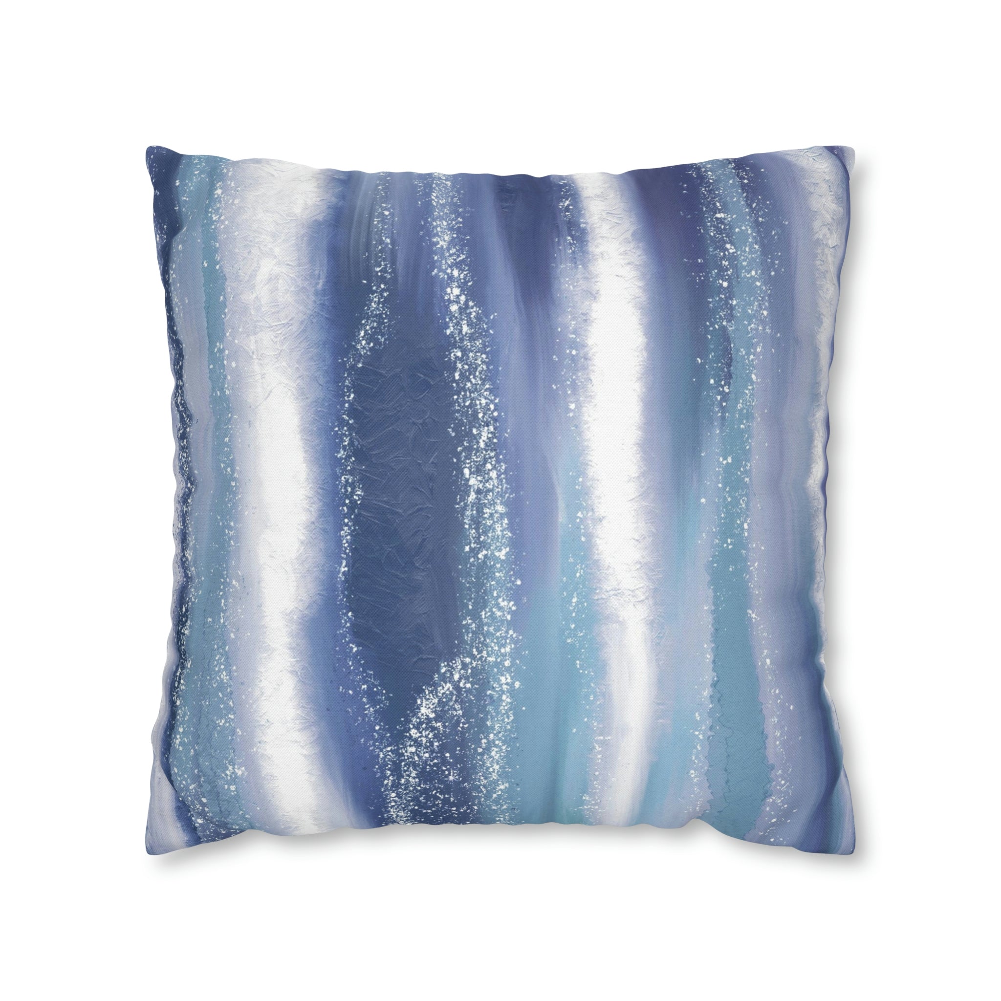 Abstract Pillow Cover | Navy Pale Blue White