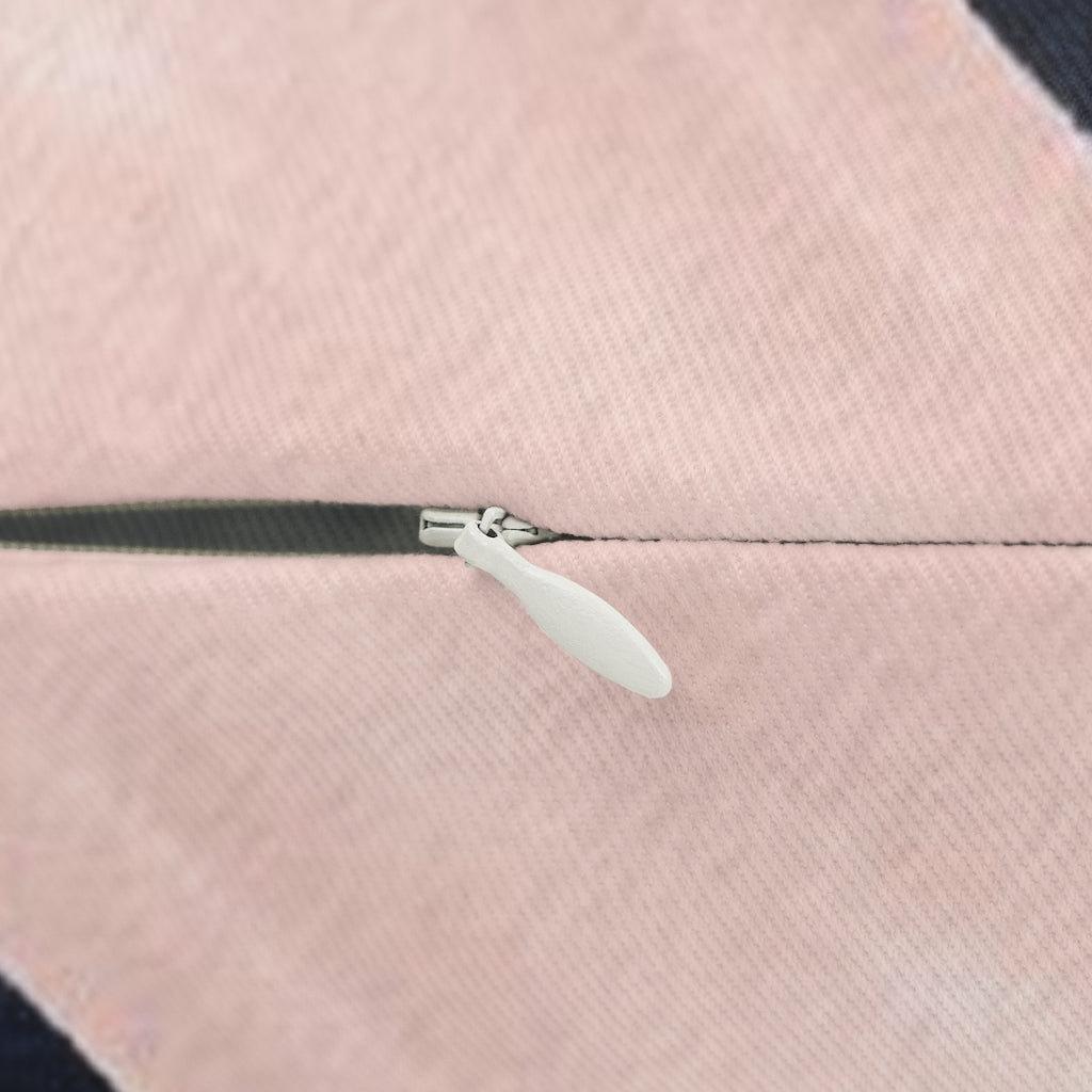 Boho Lumbar Throw Pillow | Abstract Minimalist Blush Pink Navy