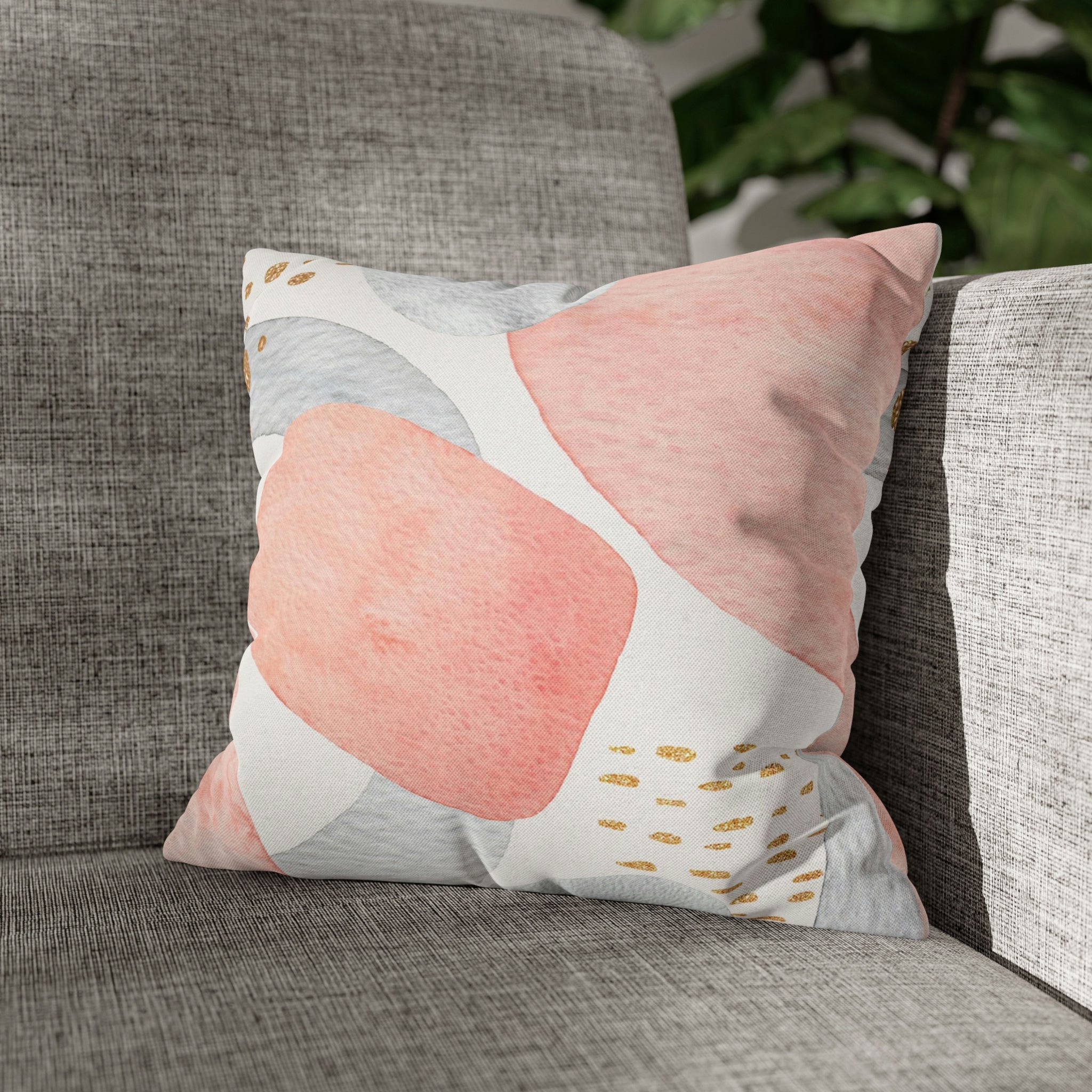 Abstract Pillow Cover | Blush Pink Gray white