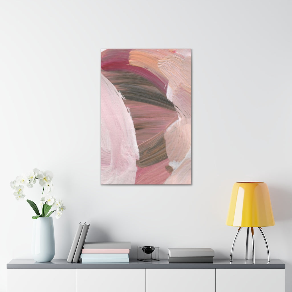 Abstract Canvas Wall Art | Blush Pink