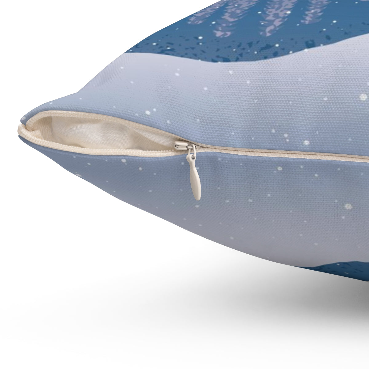 Scandi Nordic Boho Square Pillow Cover | Purple Pink Winter Landscape