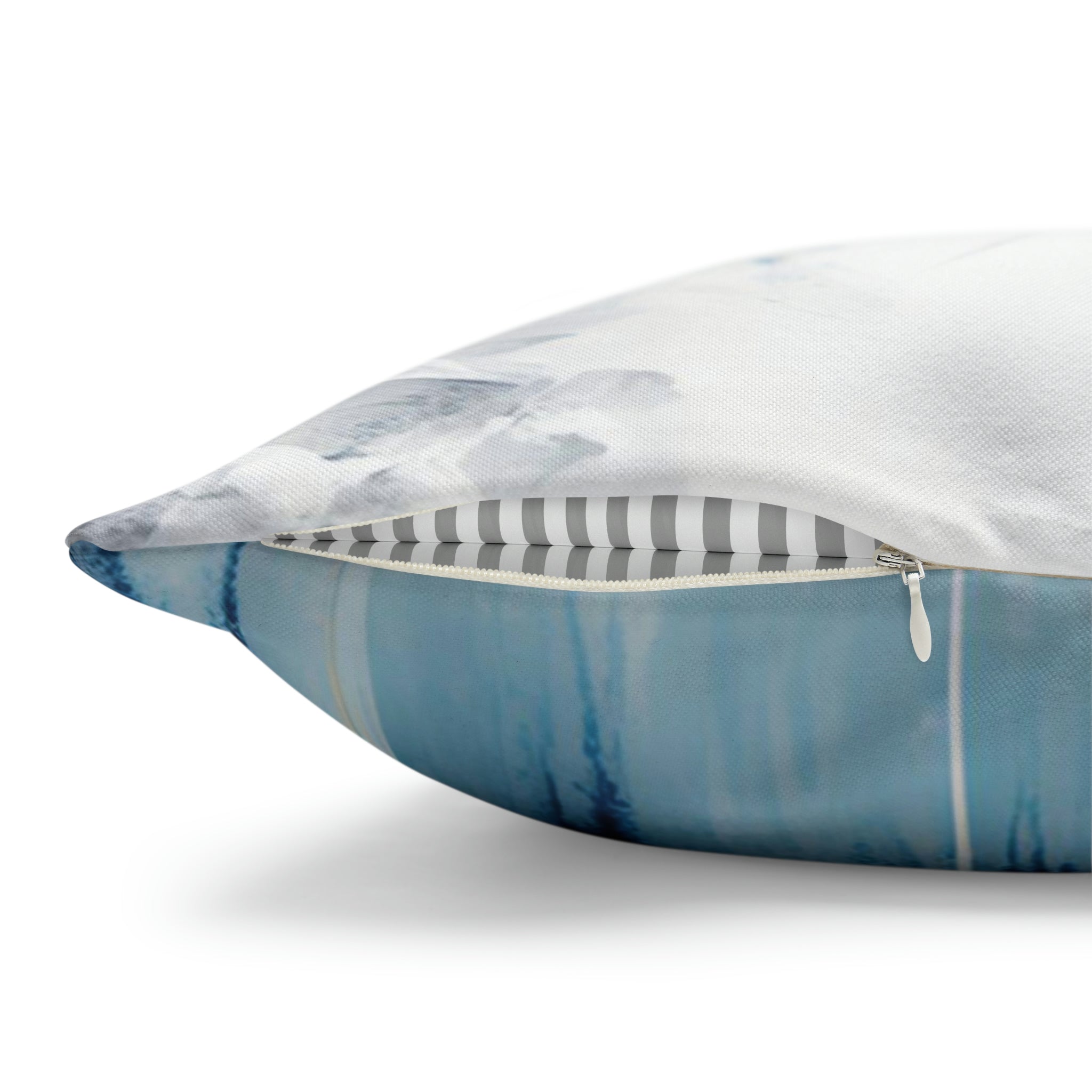 Abstract Pillow Cover | Beige Blue White