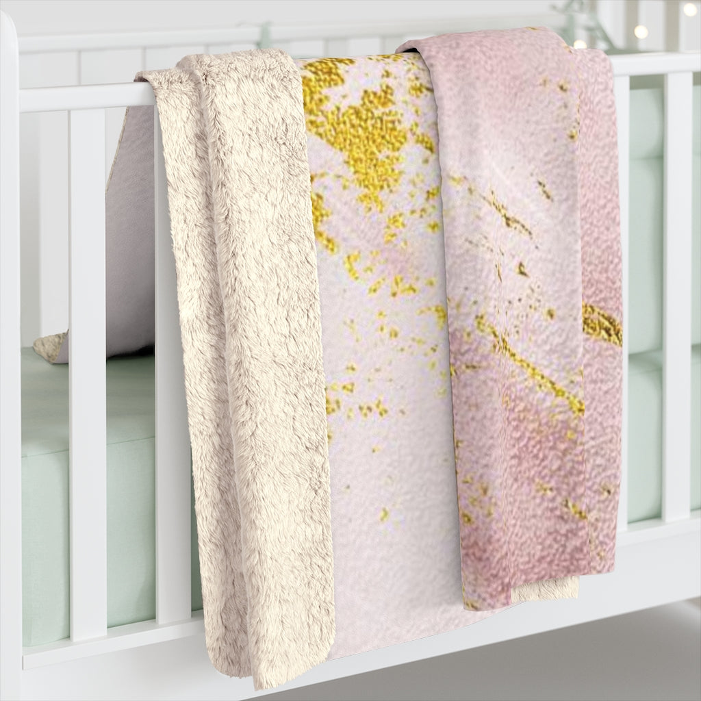 Acrylic Comfy Blanket | Mauve Pink Gold