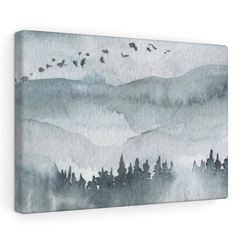 Nature Wall Canvas Art | Gray Woodlands