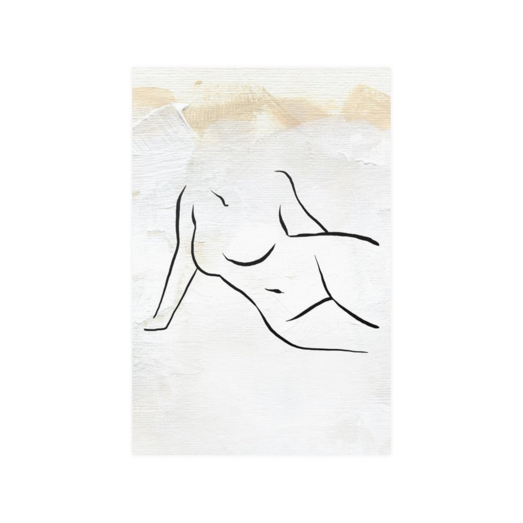 Abstract Terracotta Art Prints | White Cream