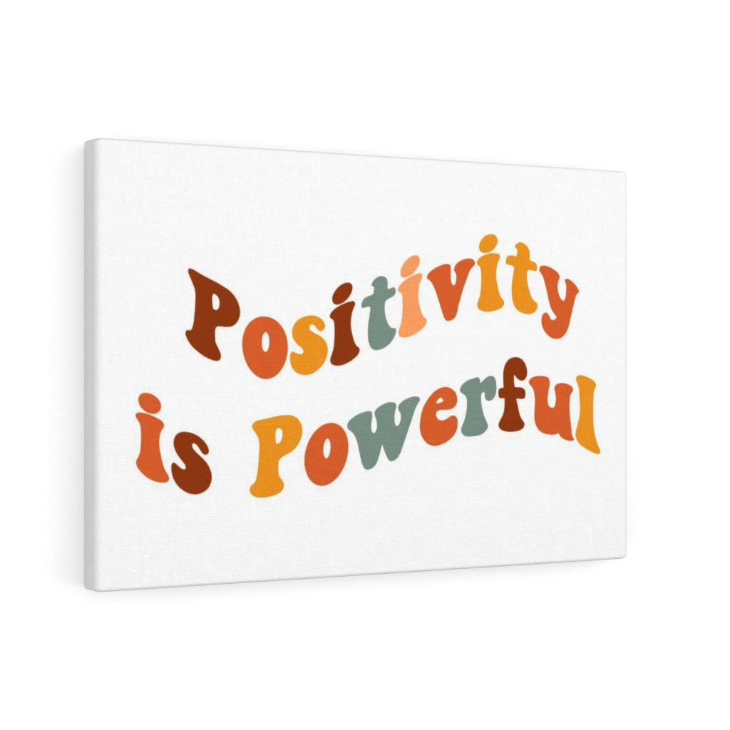 WITH SAYING WALL CANVAS ART | Red Yellow White | Positivity Is Powerful