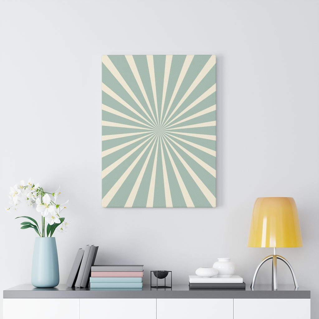 RETRO CANVAS ART | Mint Green Yellow