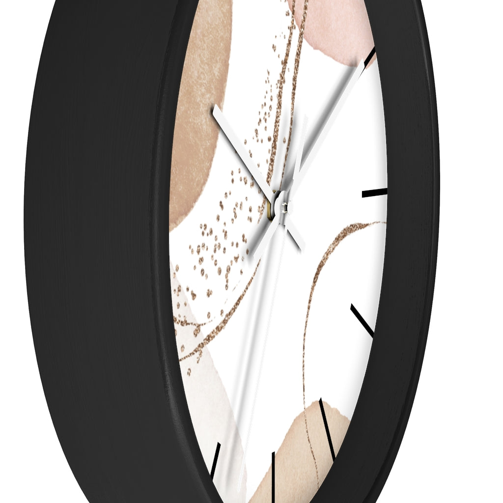 Wood, Wall Clock, Pastel, Blush Pink 10"