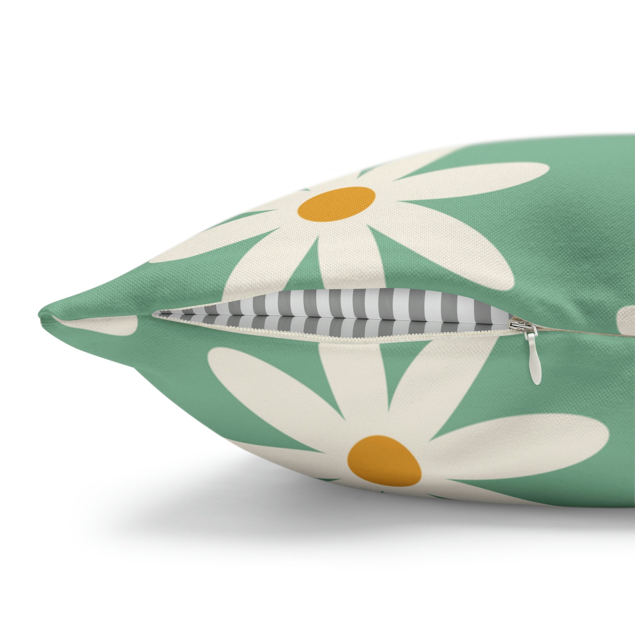 Groovy Pillow Cover | Green White Floral
