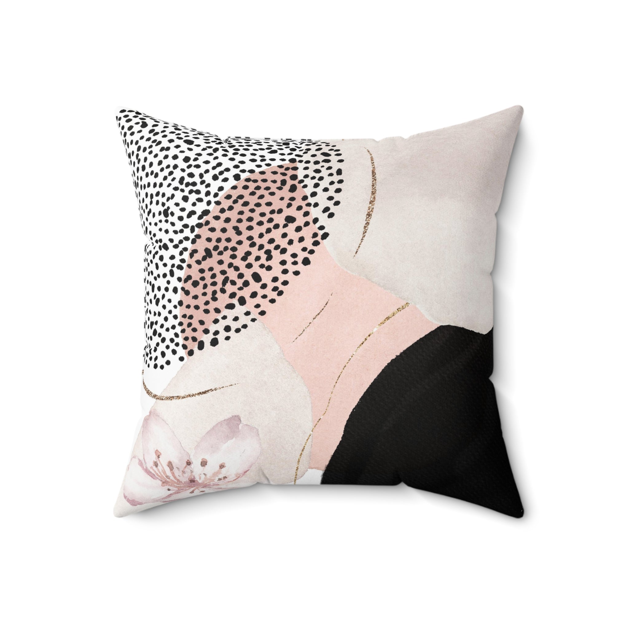 Abstract Pillow Cover | Blush Pink, Black