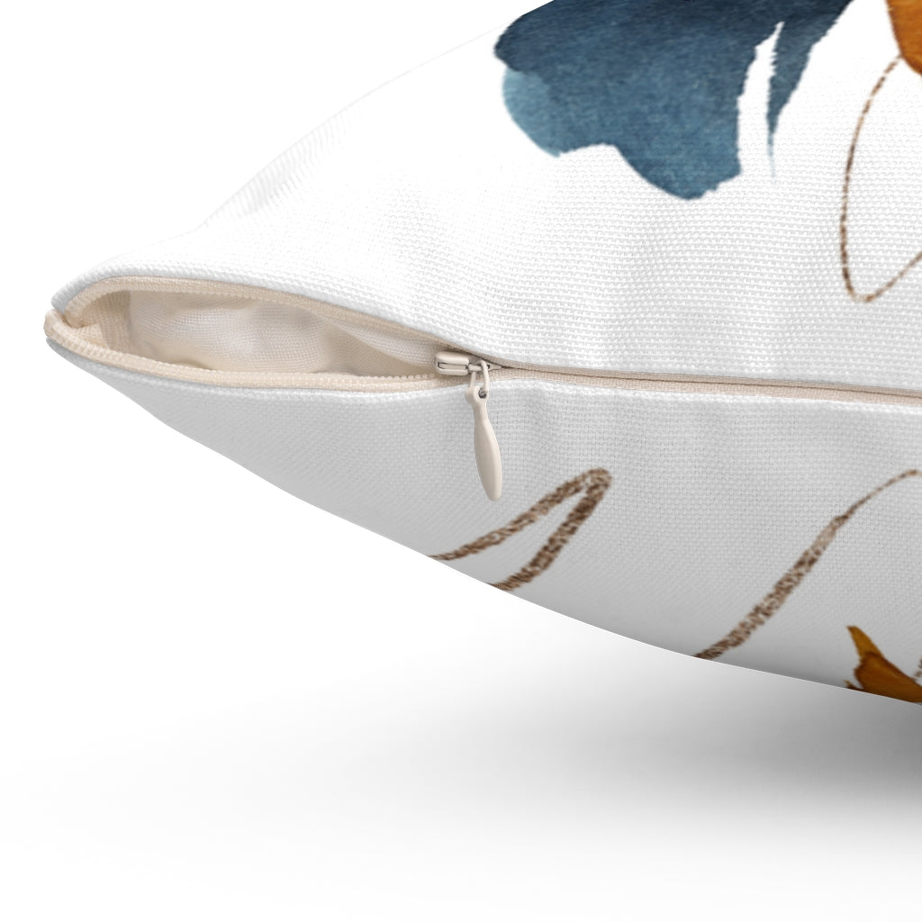 Abstract Boho Pillow Cover | Brown Navy Blue Cream Blush Pink