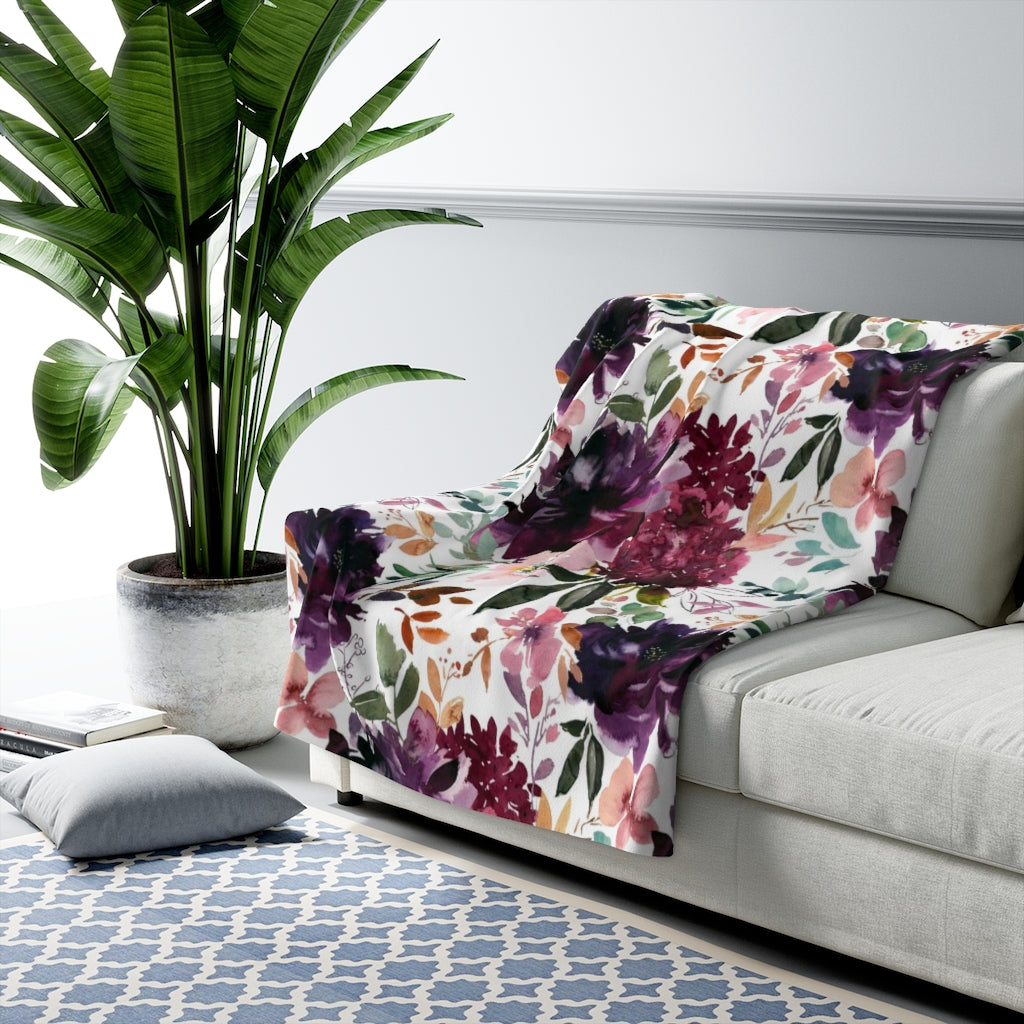 sherpa fleece throw blanket