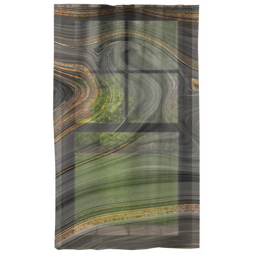 Marble Window Curtains | Grey Slate