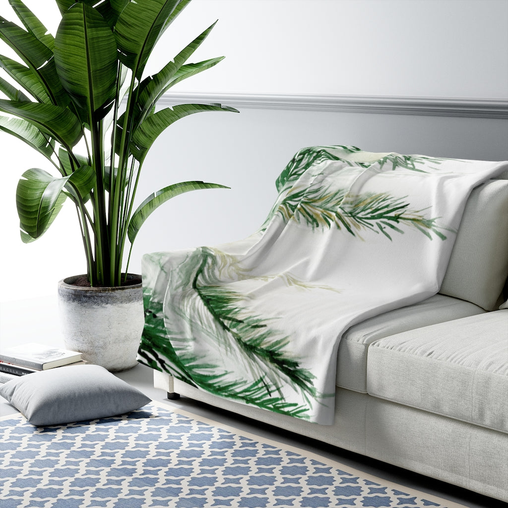 Green Floral Blanket