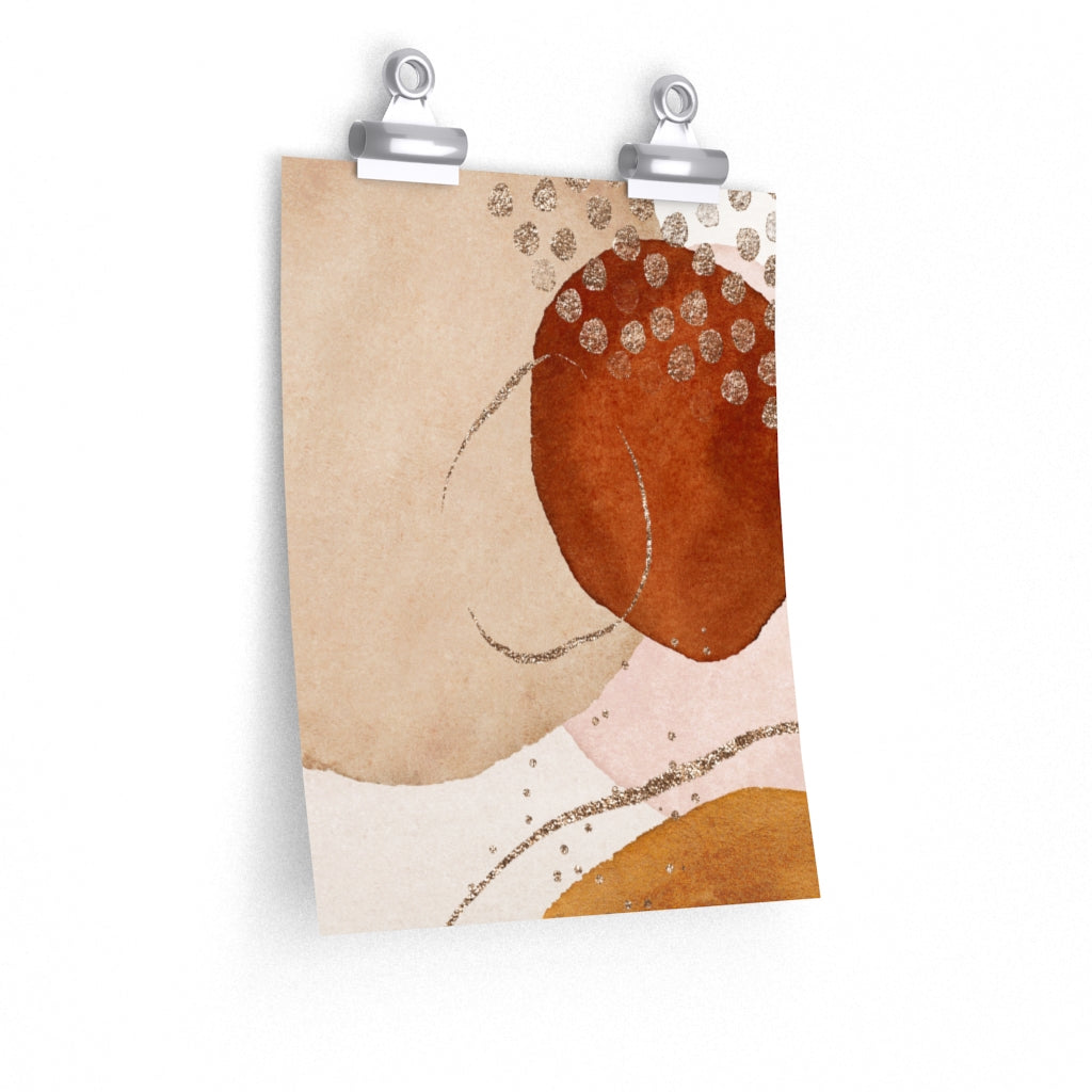 Rust Beige Abstract Art