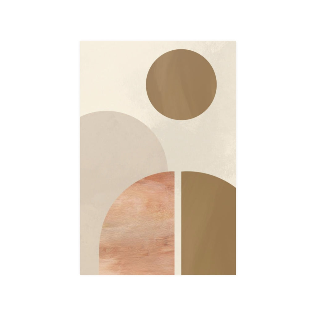 Abstract Terracotta Art Prints | Cream Amber Beige