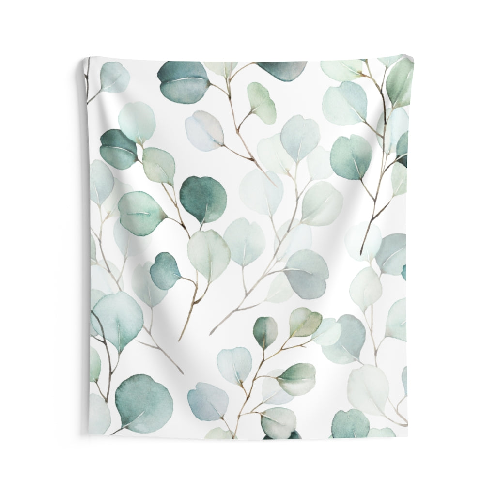 Floral Tapestry, Eucalyptus Green White