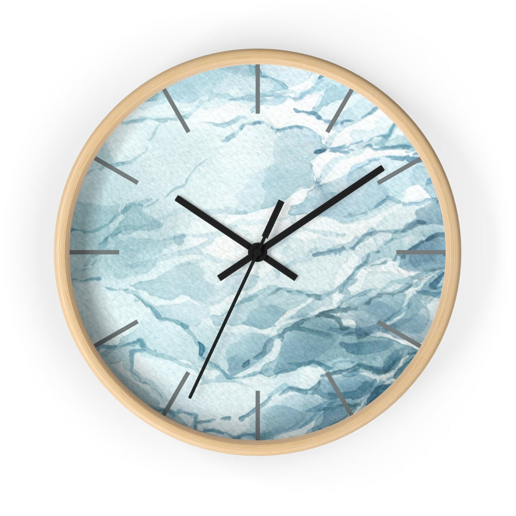 Ocean Blue | Wood Wall Clock 10"