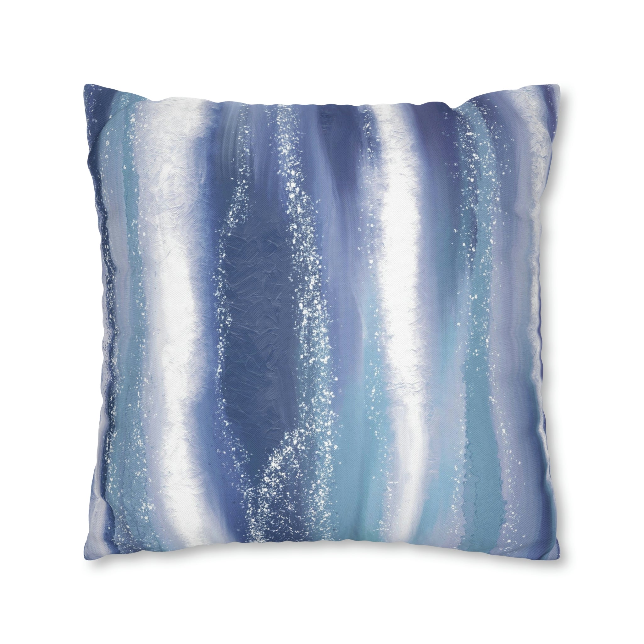 Abstract Pillow Cover | Navy Pale Blue White
