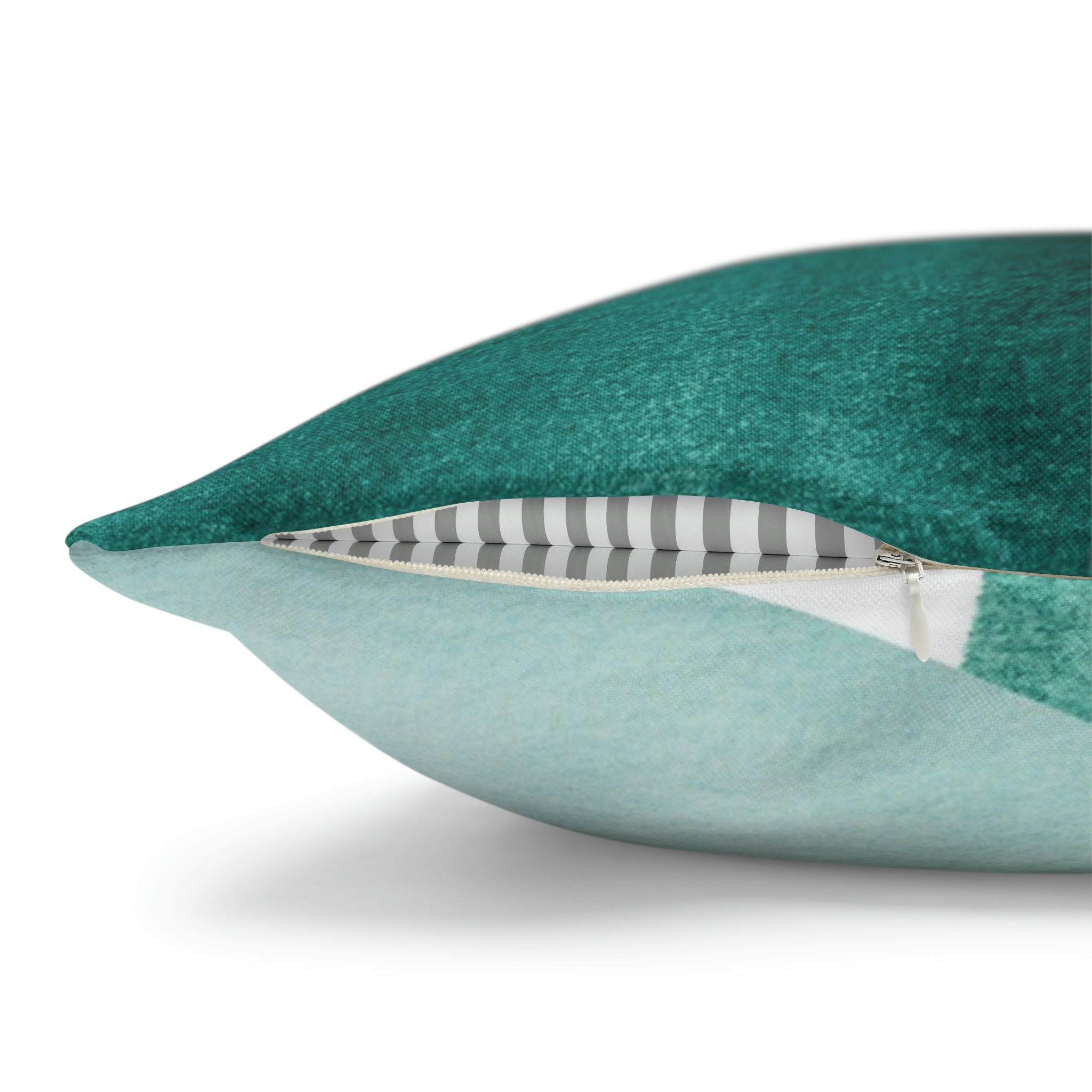 Abstract Boho Pillow Cover | Green Teal Gold