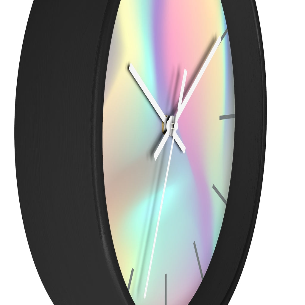 Wood, Holographic Wall Clock 10"