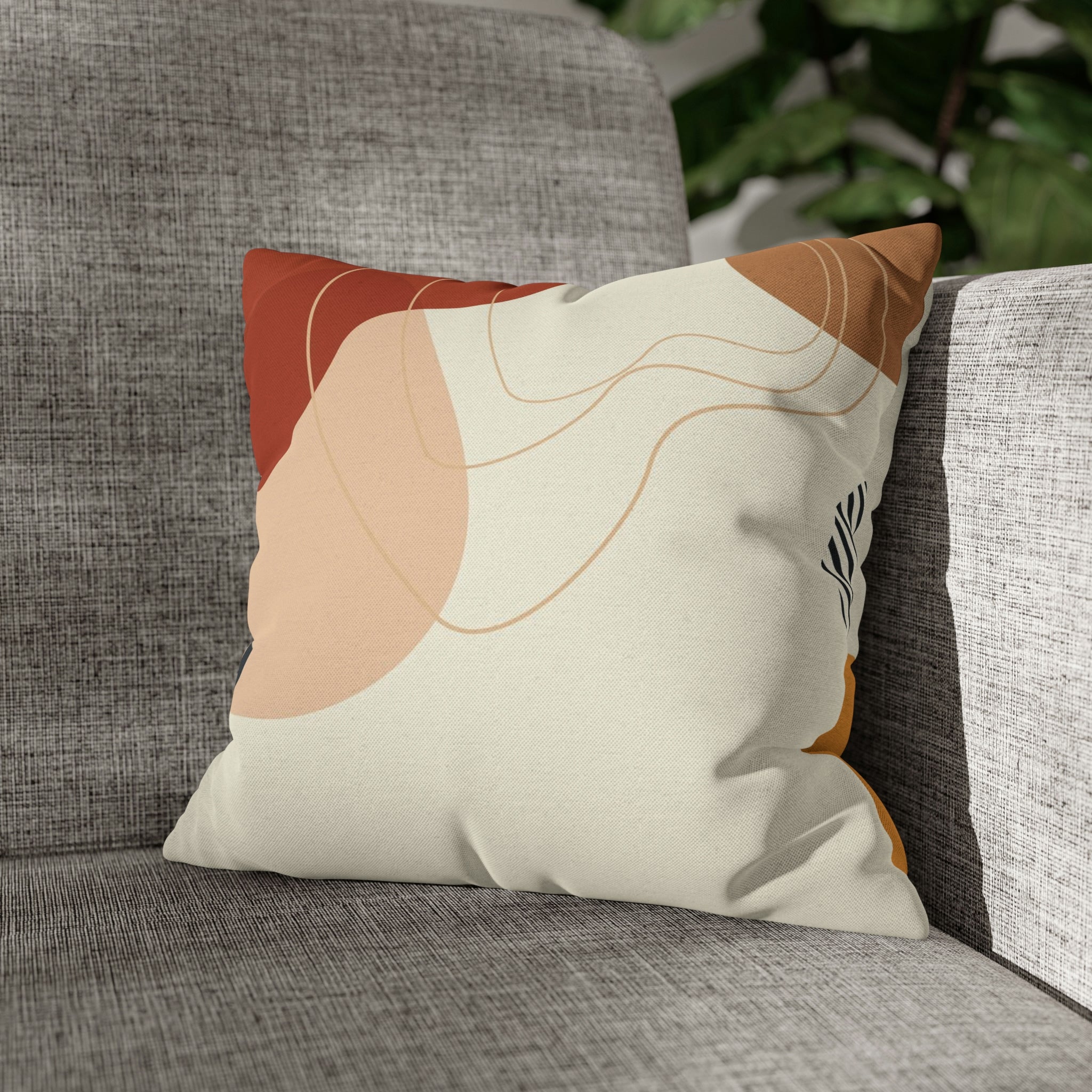 Abstract Pillow Cover | Cream Geometric