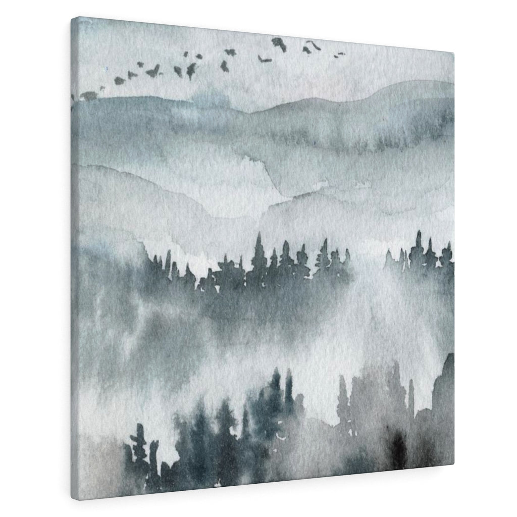 Nature Wall Canvas Art | Gray Woodlands