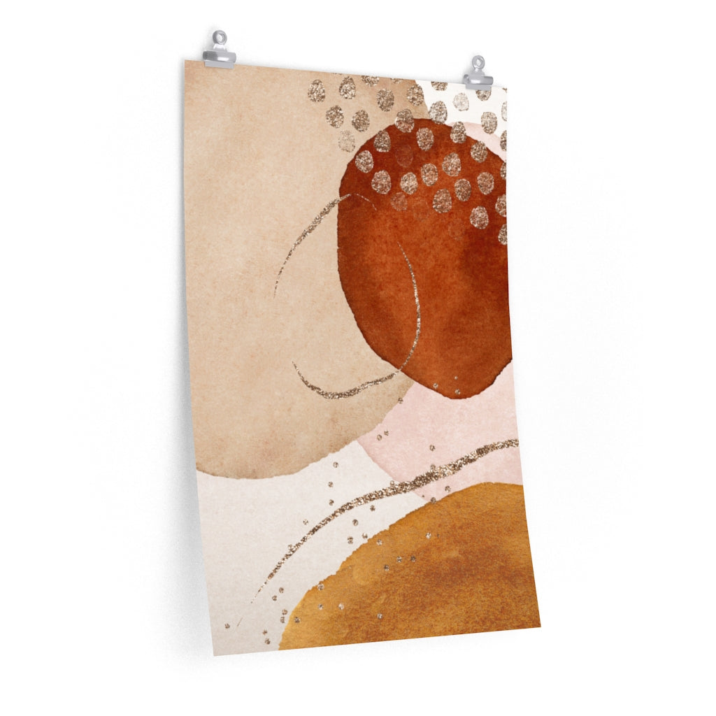 Rust Beige Abstract Art