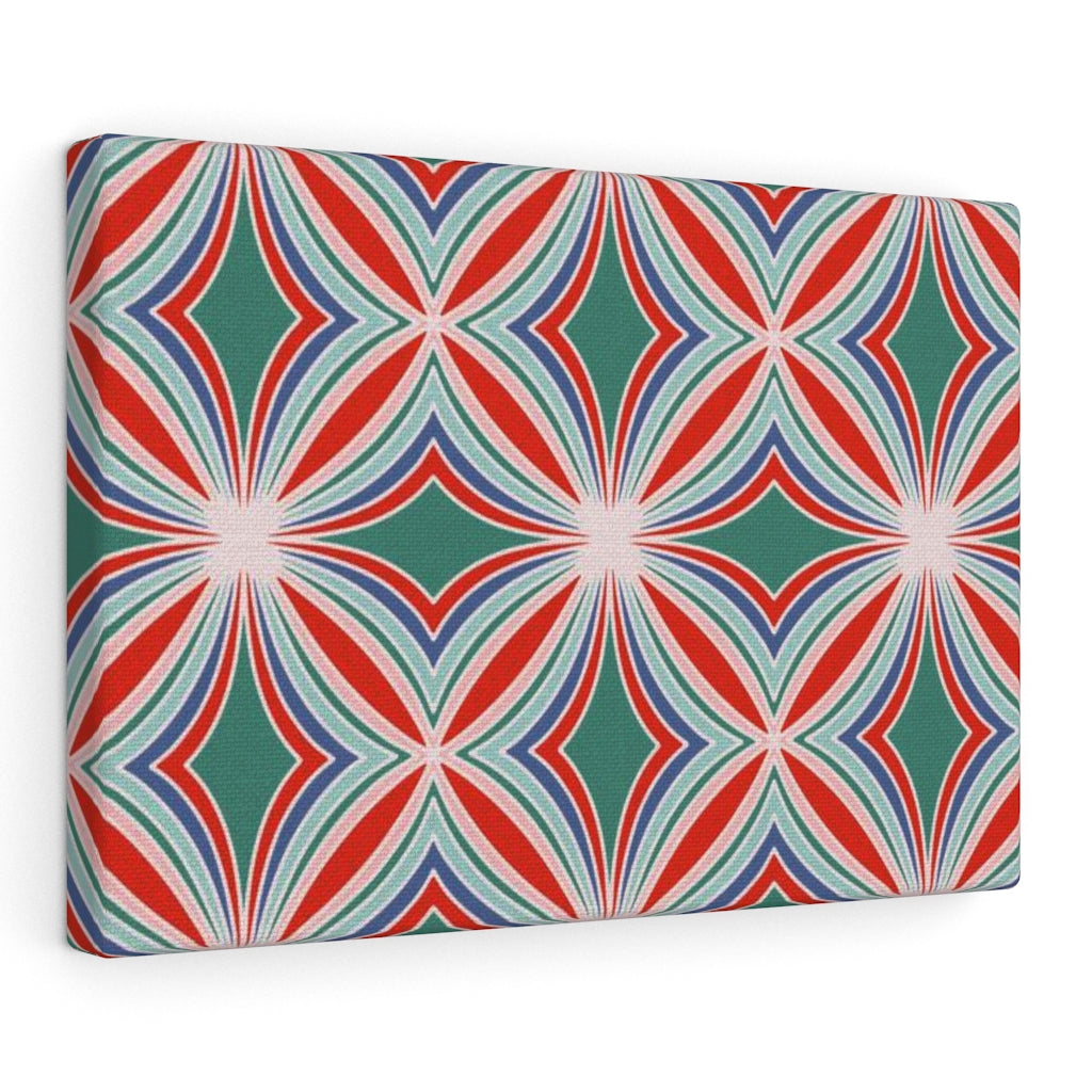 Abstract Canvas Art | Red Green