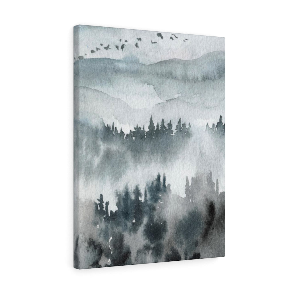 Nature Wall Canvas Art | Gray Woodlands