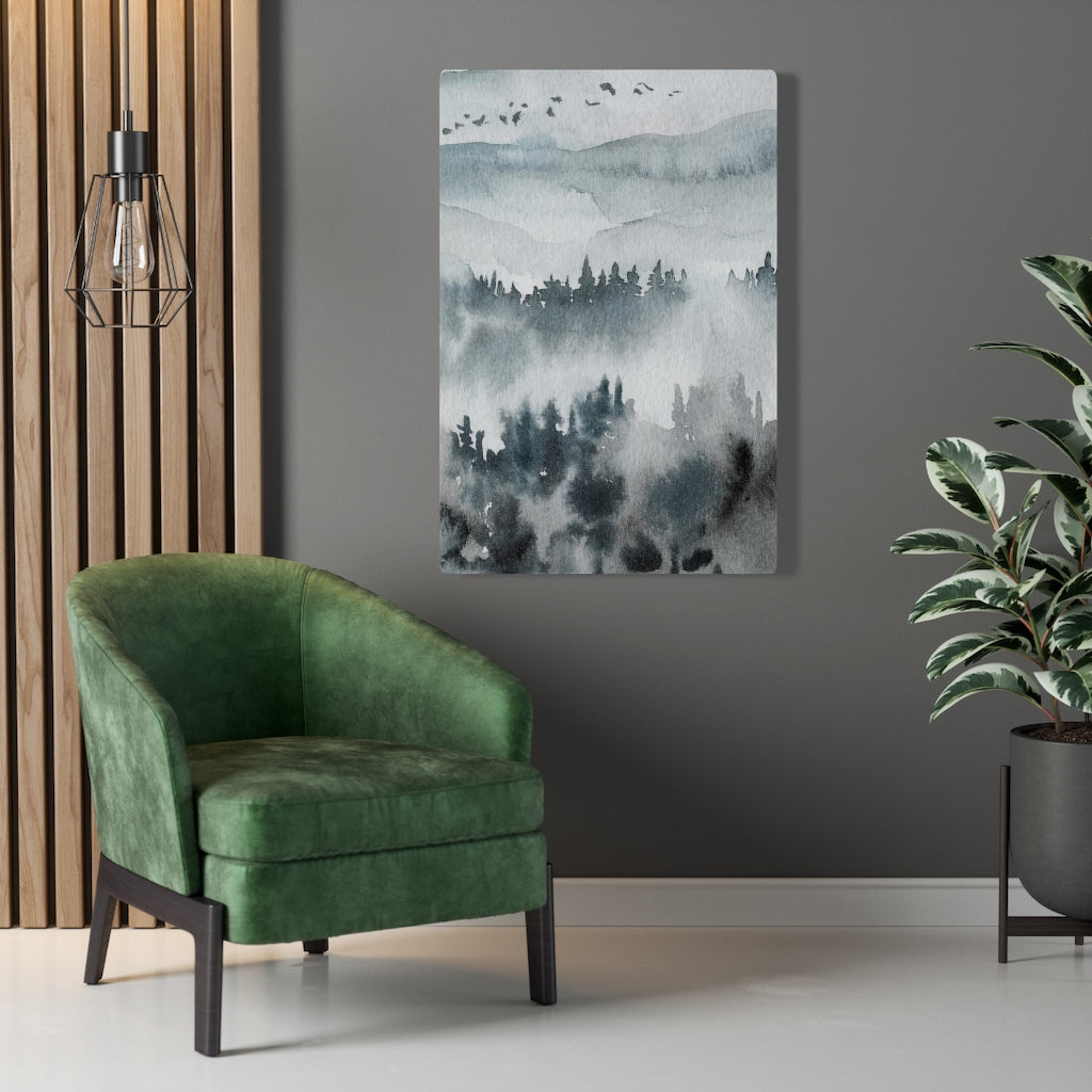 Nature Wall Canvas Art | Gray Woodlands