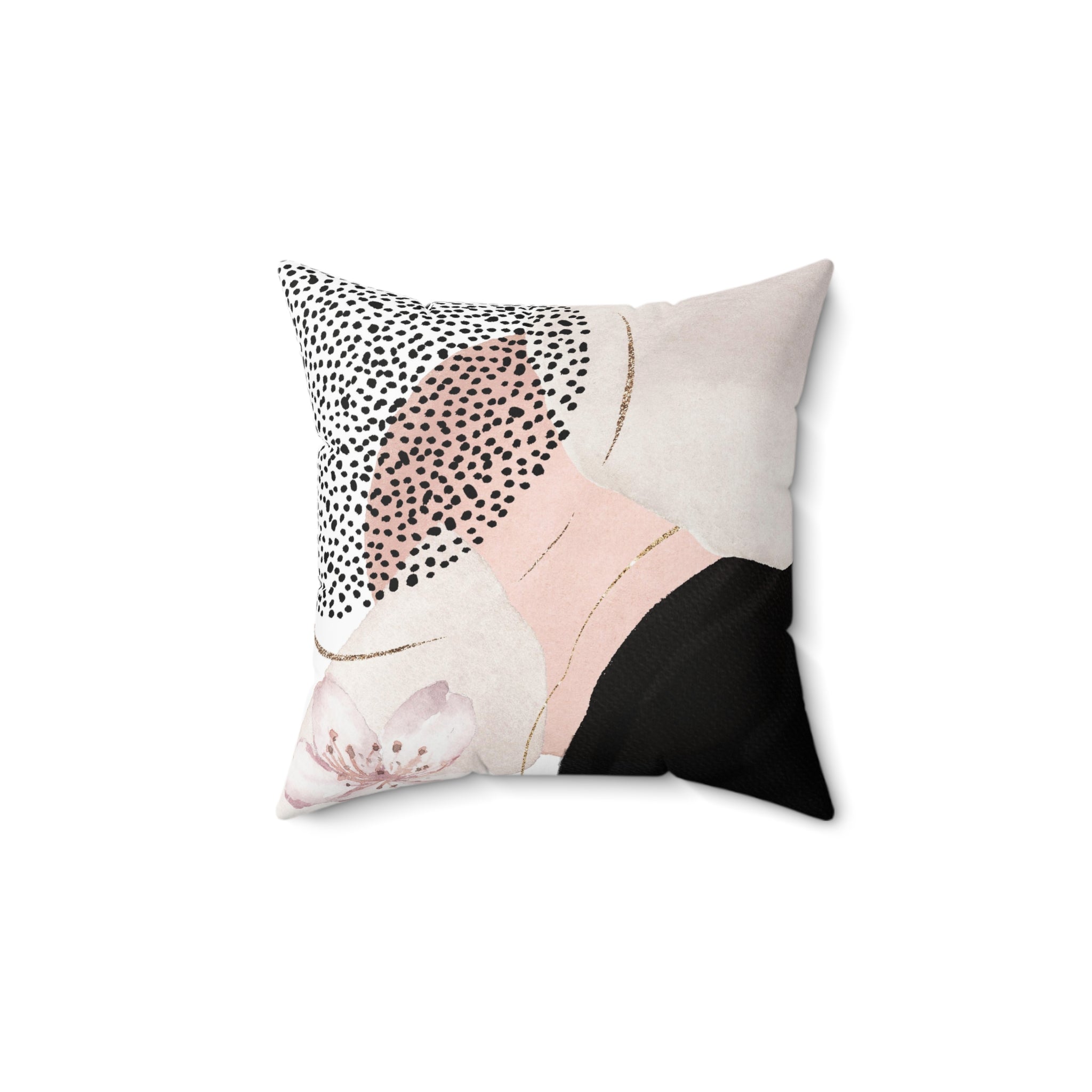 Abstract Pillow Cover | Blush Pink, Black