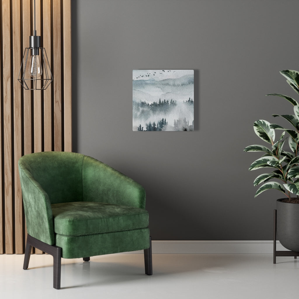 Nature Wall Canvas Art | Gray Woodlands