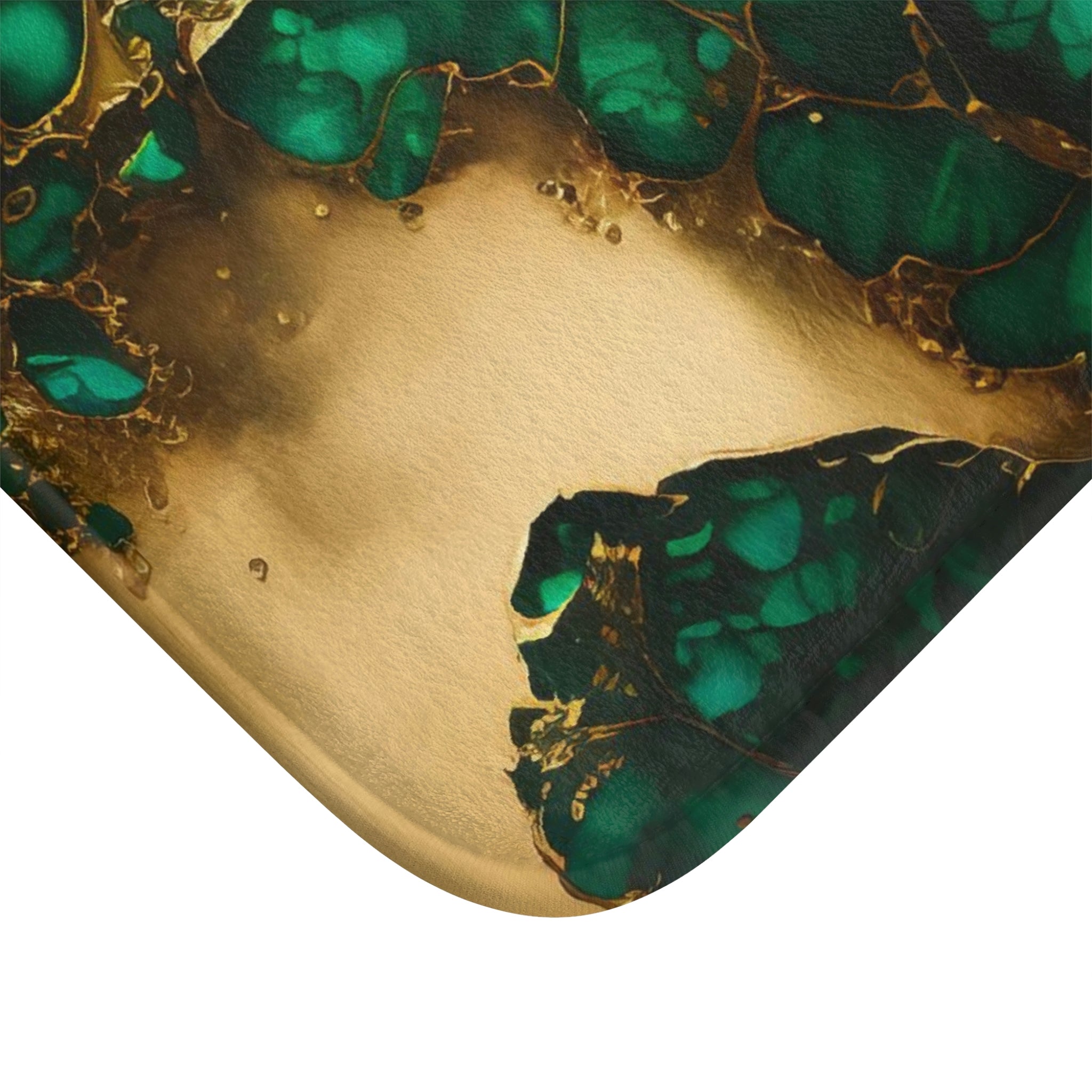 Abstract Dark, Kitchen Bath Mat | Jade Green Earthy Ombre