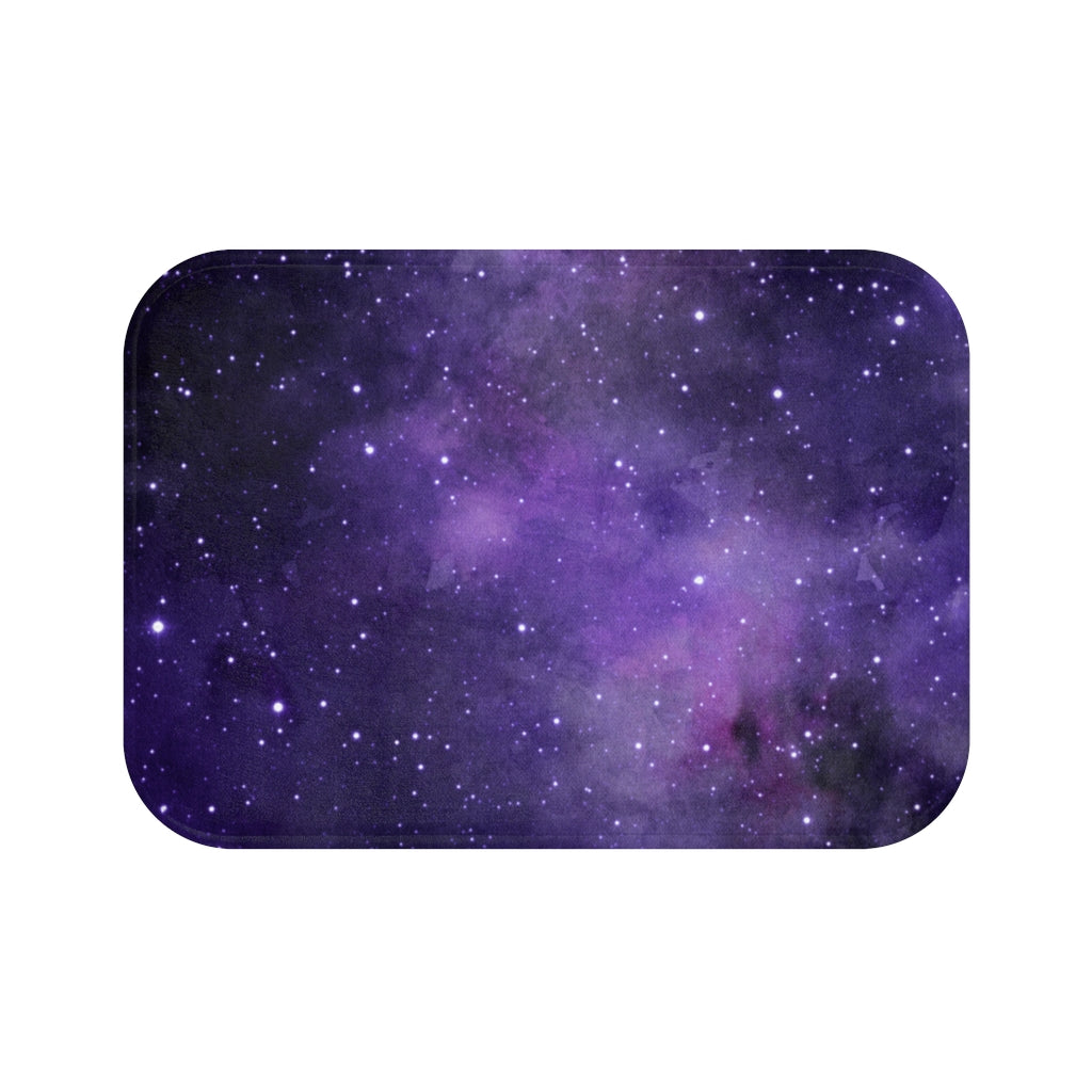 Cosmic Bath Mat | Deep Purple Sky Bathroom