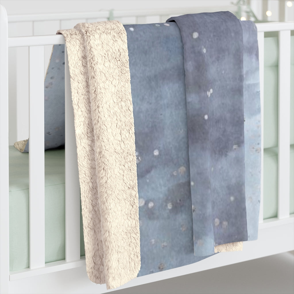 Abstract Comfy Blanket | Sky Pale Blue Ombre