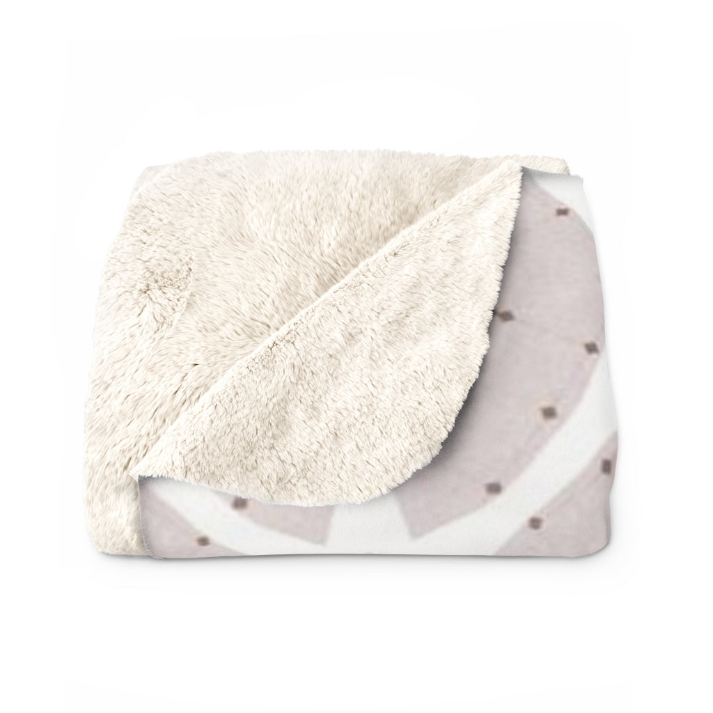 Beige Pattern Comfy Blanket | Beige Cream Art Deco