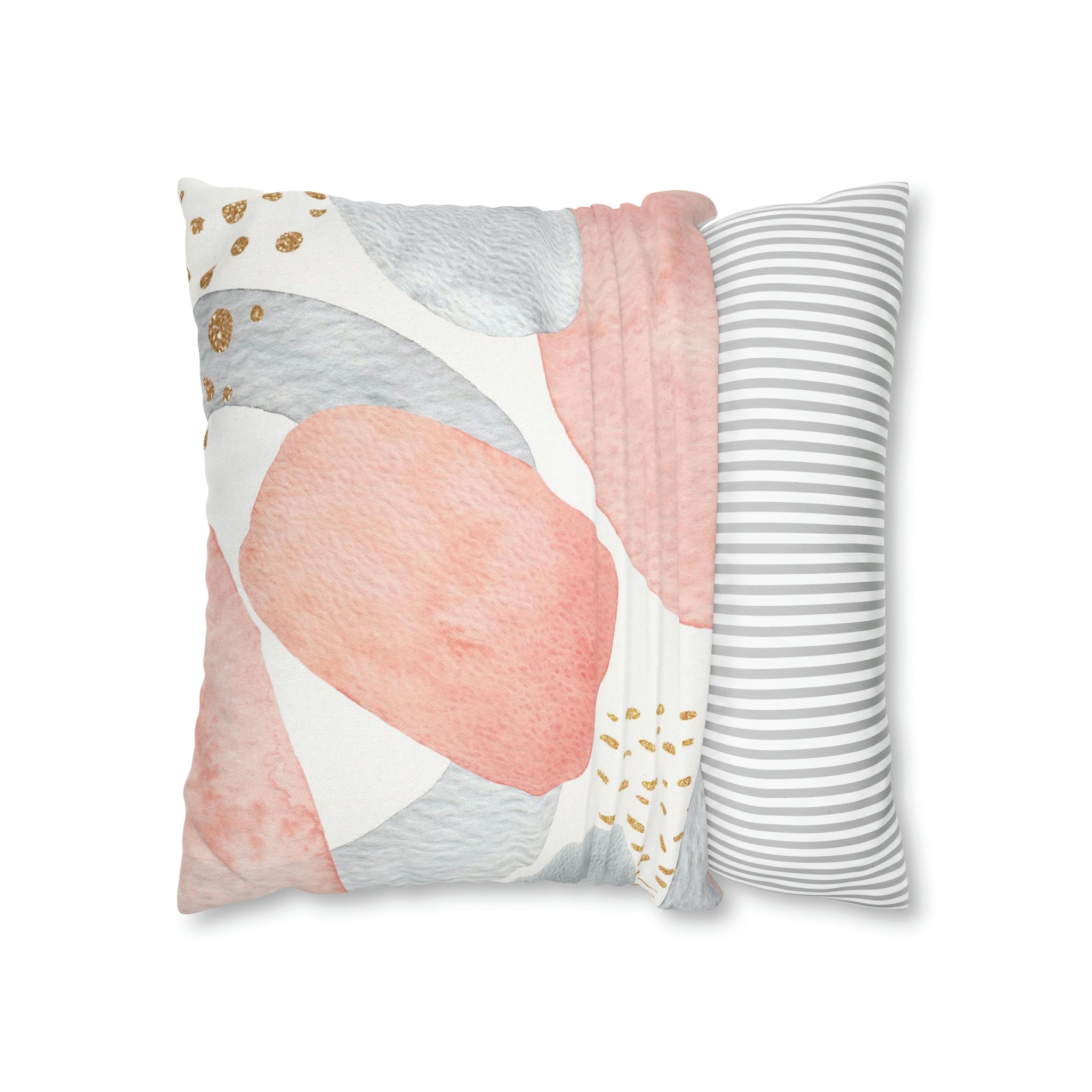 Abstract Pillow Cover | Blush Pink Gray white