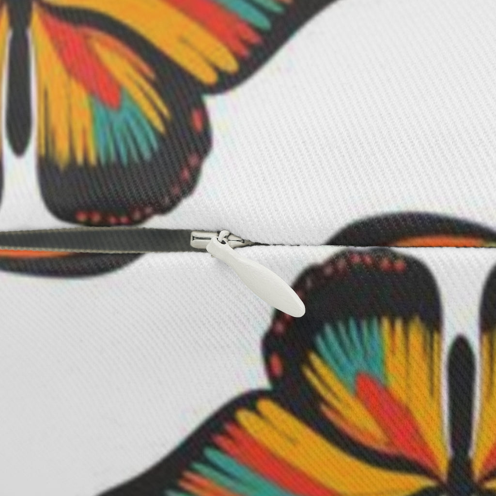 Minimalist Boho Lumbar Pillow | Rainbow Butterflies