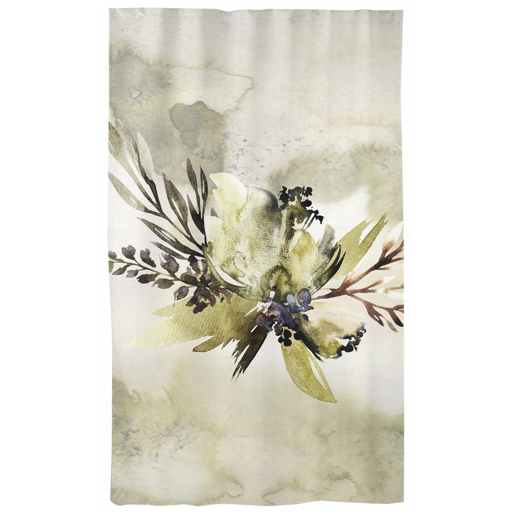 Window Curtains | Green Ombre | Floral