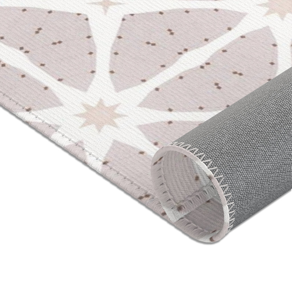 Geometric Area Rug | Beige Cream Pattern