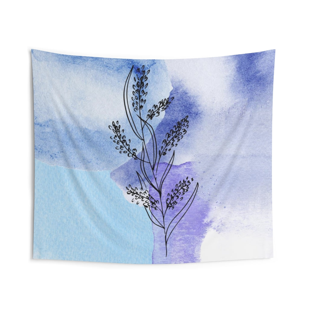 Floral Tapestry | Lavender Sky Blue White