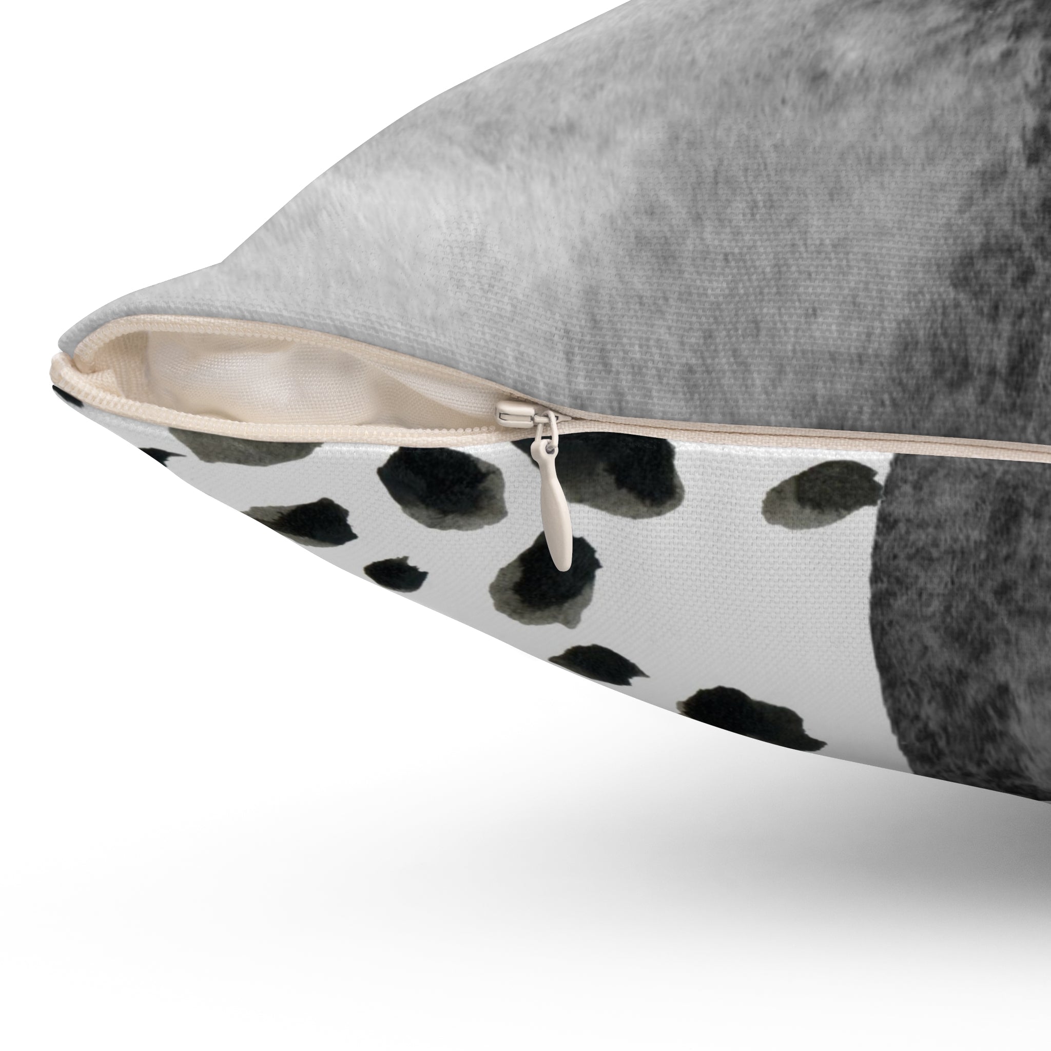 Abstract Floral Pillow Cover | Blush Pink Gray Ombre