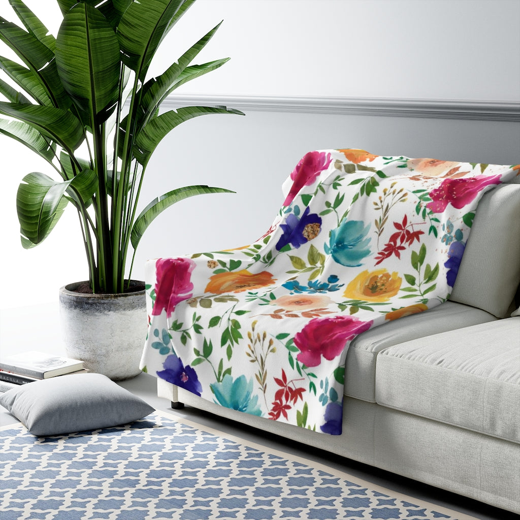 sherpa fleece throw blanket