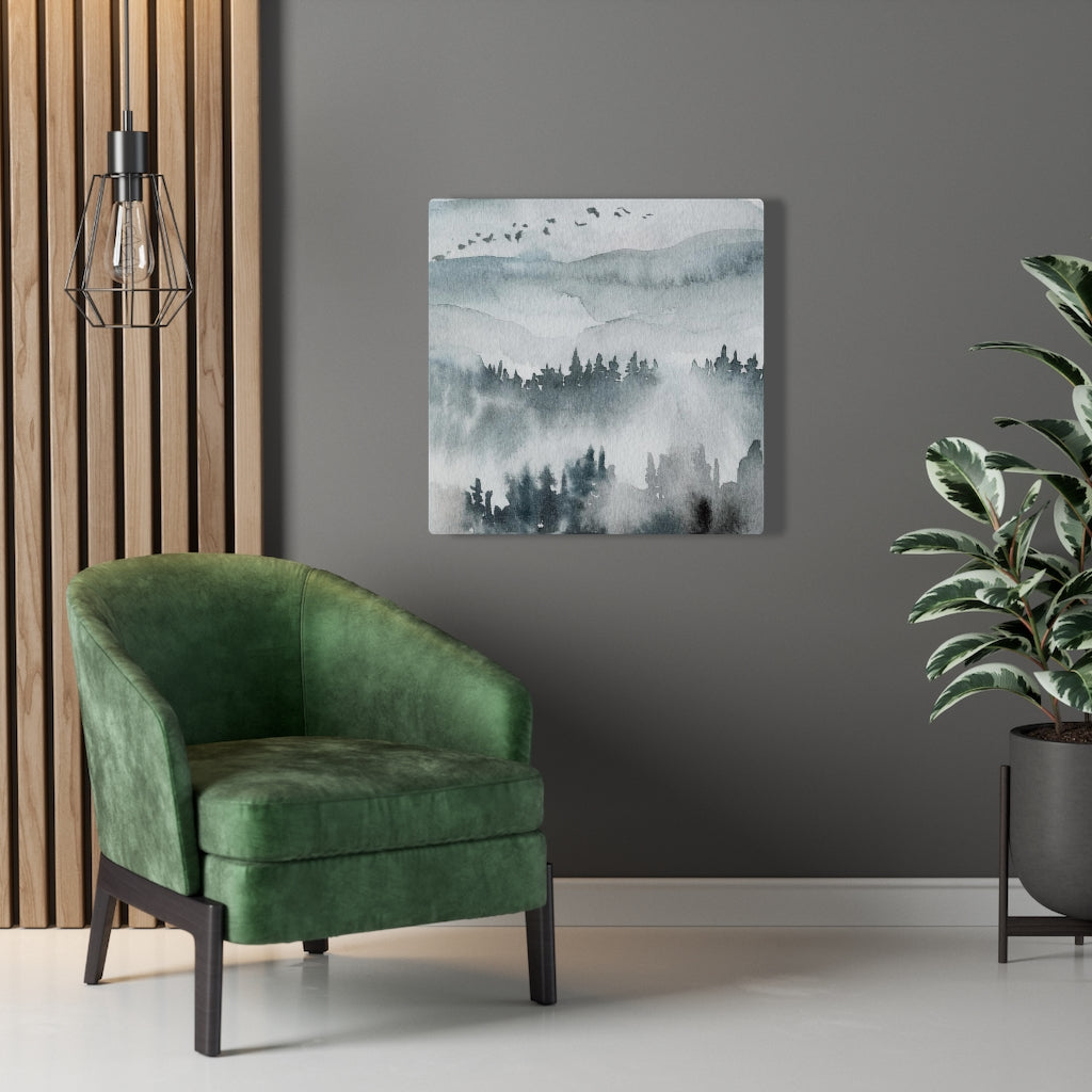Nature Wall Canvas Art | Gray Woodlands