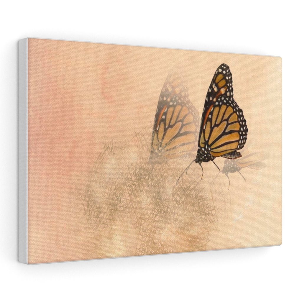 WHIMSICAL WALL CANVAS ART | Terracotta Gold Butterfly