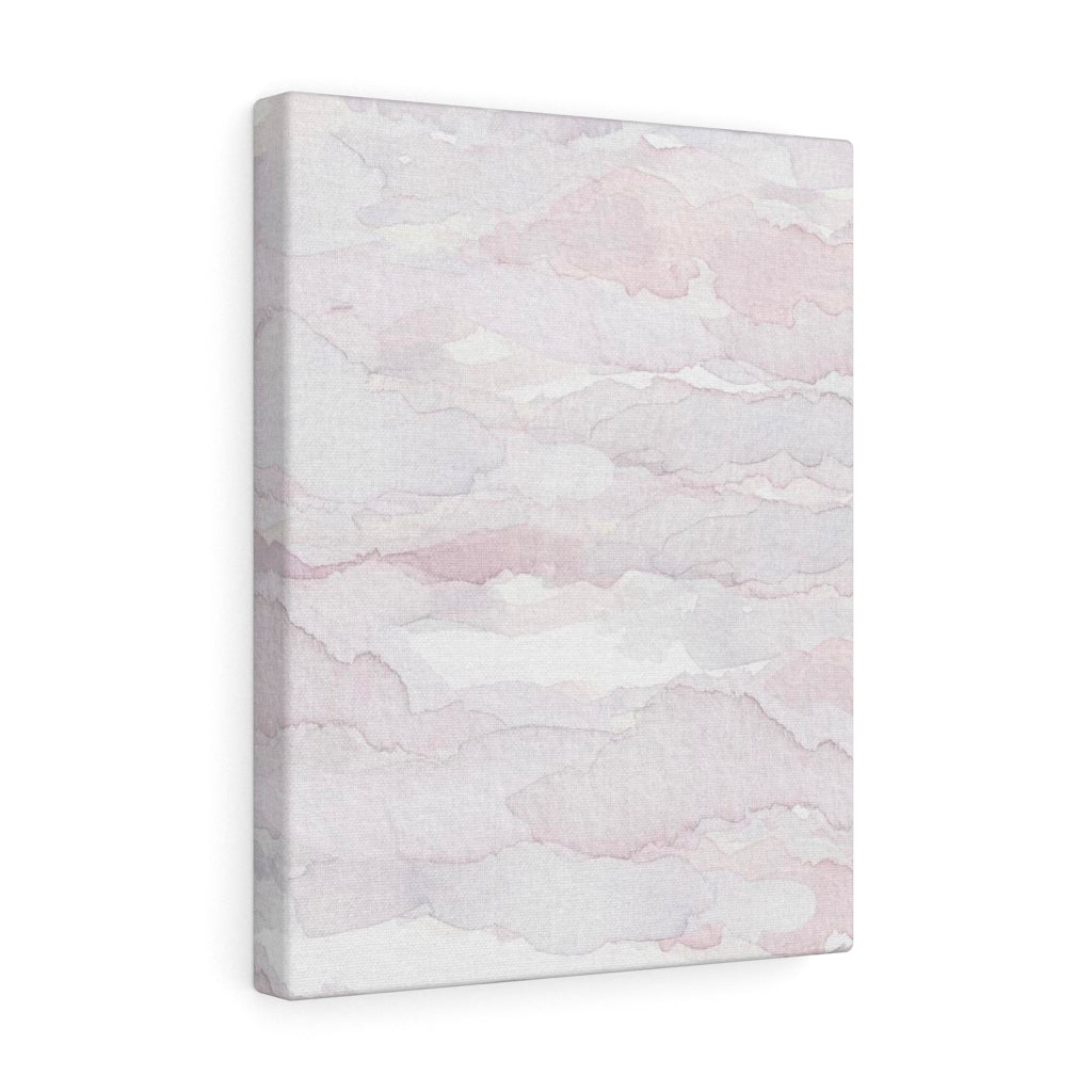 Abstract Canvas Art | White Pastel Pink Clouds