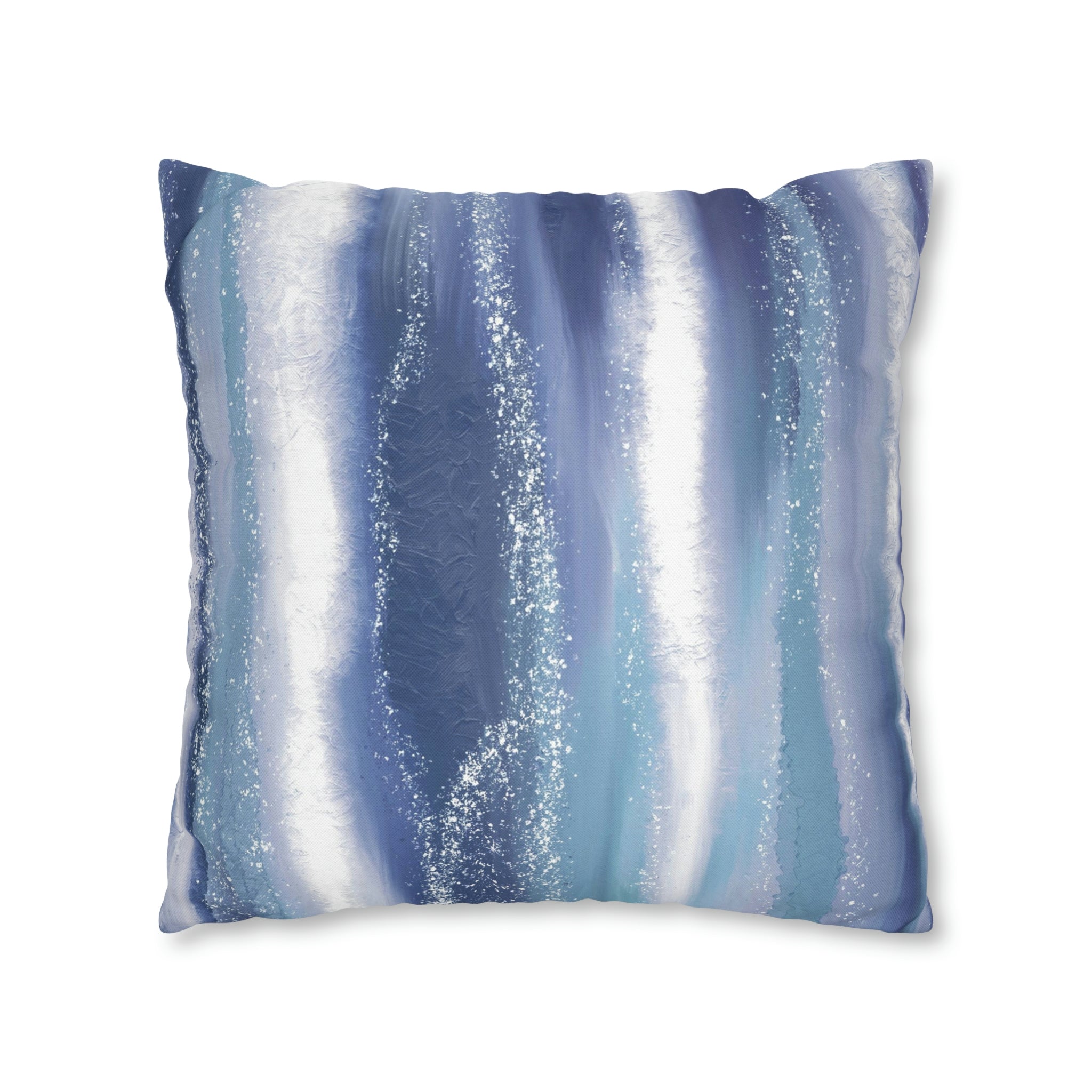 Abstract Pillow Cover | Navy Pale Blue White